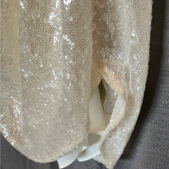 Amanda Uprichard cream sequined halter dress NWT (boutique) - Picture 6 of 10